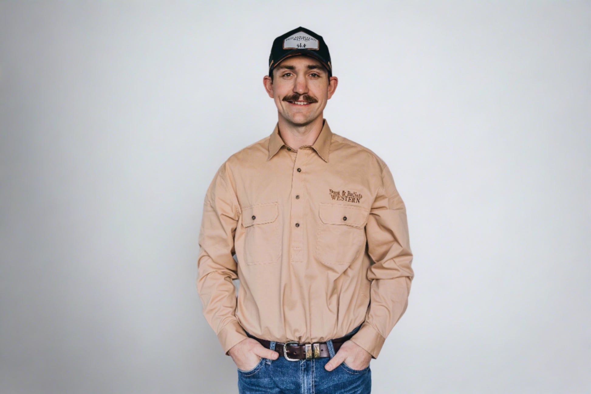 Mens Outback Work Shirt - Bone