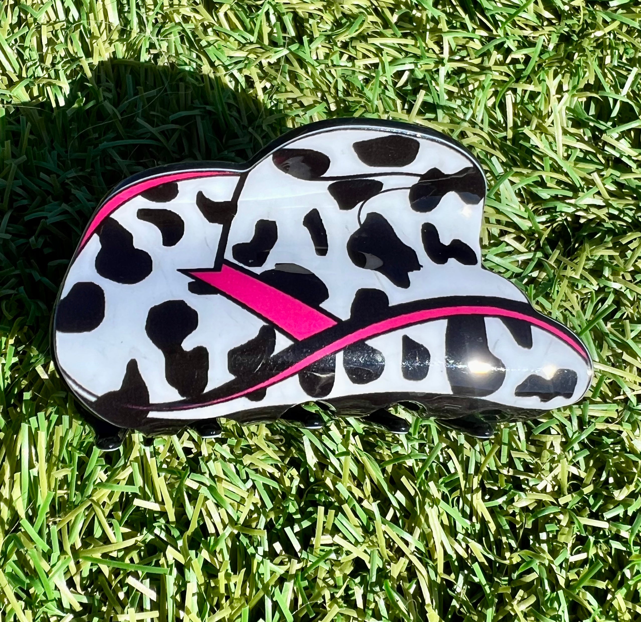 Black, White and Pink Akubra Claw Clip