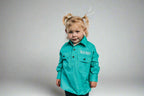 Kids Outback Work Shirt - Teal