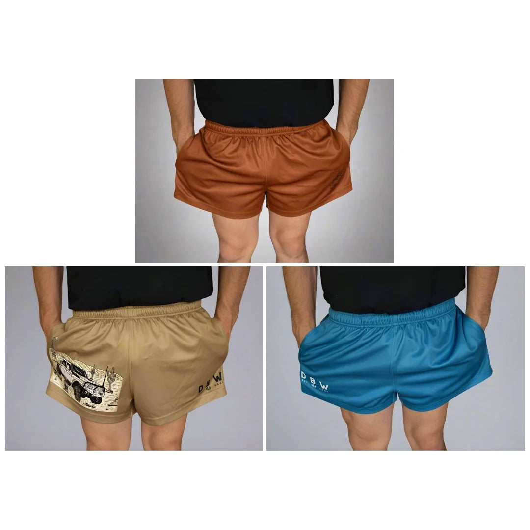 FOOTY SHORT TRIO - BUY 3 FOR THE PRICE OF 2.