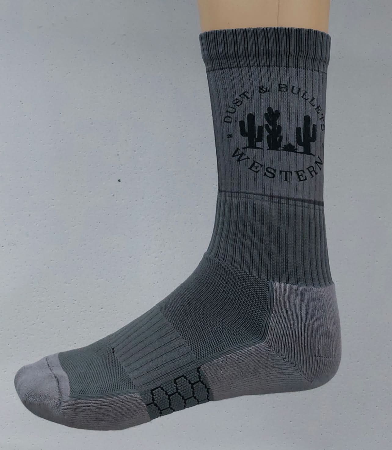 Classic DBW in Grey - Western Style Crew Socks
