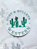 DBW Circle Logo in Teal - Western Theme Stickers