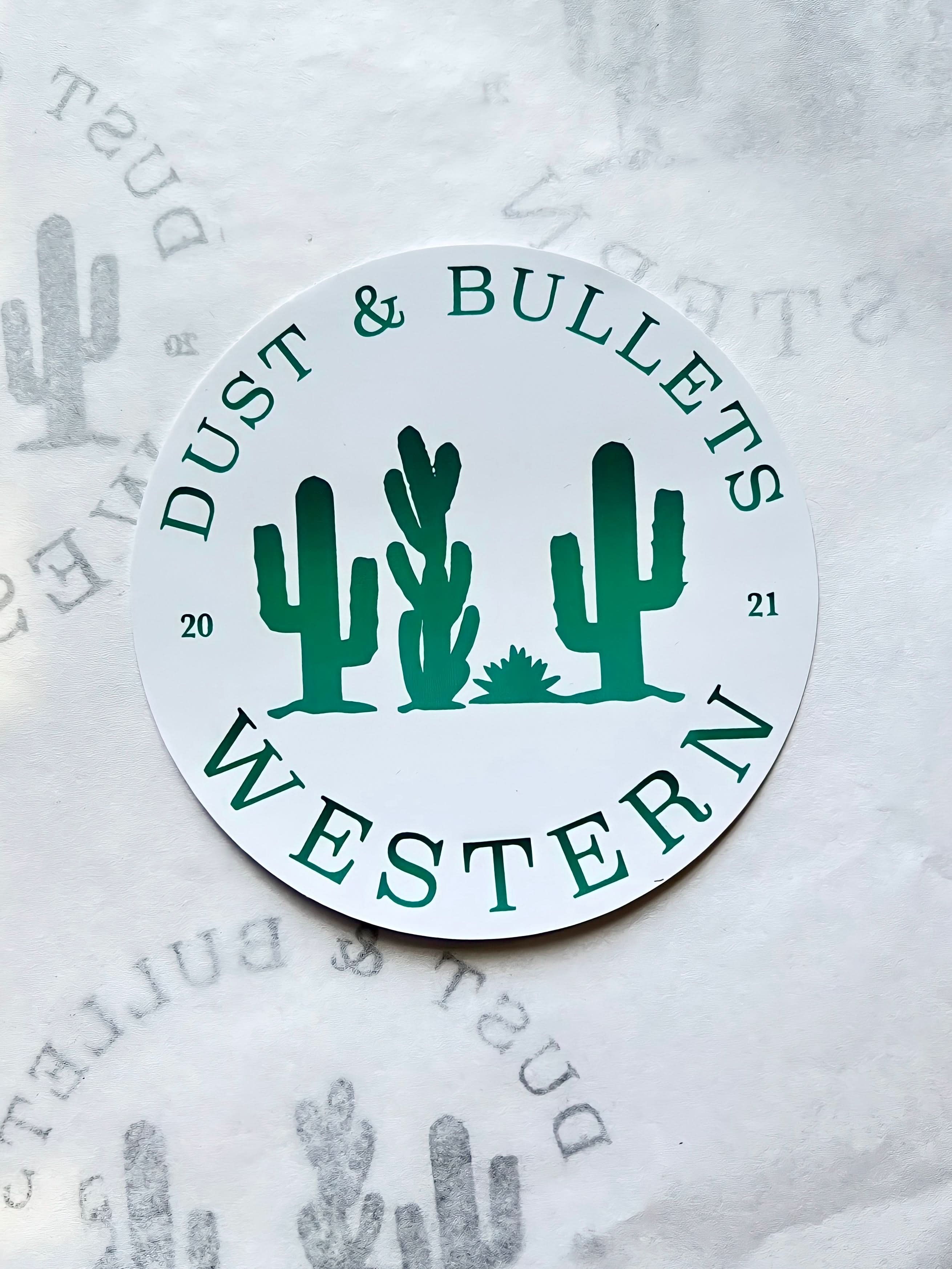 DBW Circle Logo in Teal - Western Theme Stickers