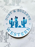 DBW Circle Logo in Blue - Western Theme Stickers