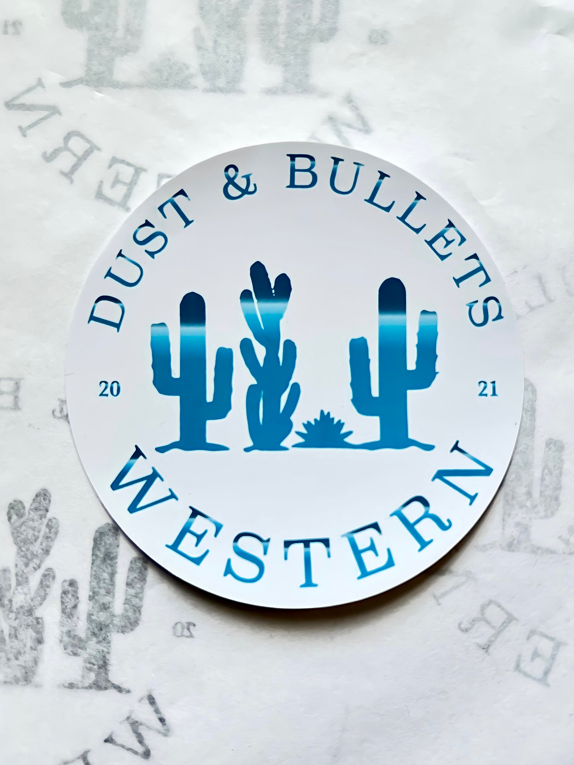 DBW Circle Logo in Blue - Western Theme Stickers