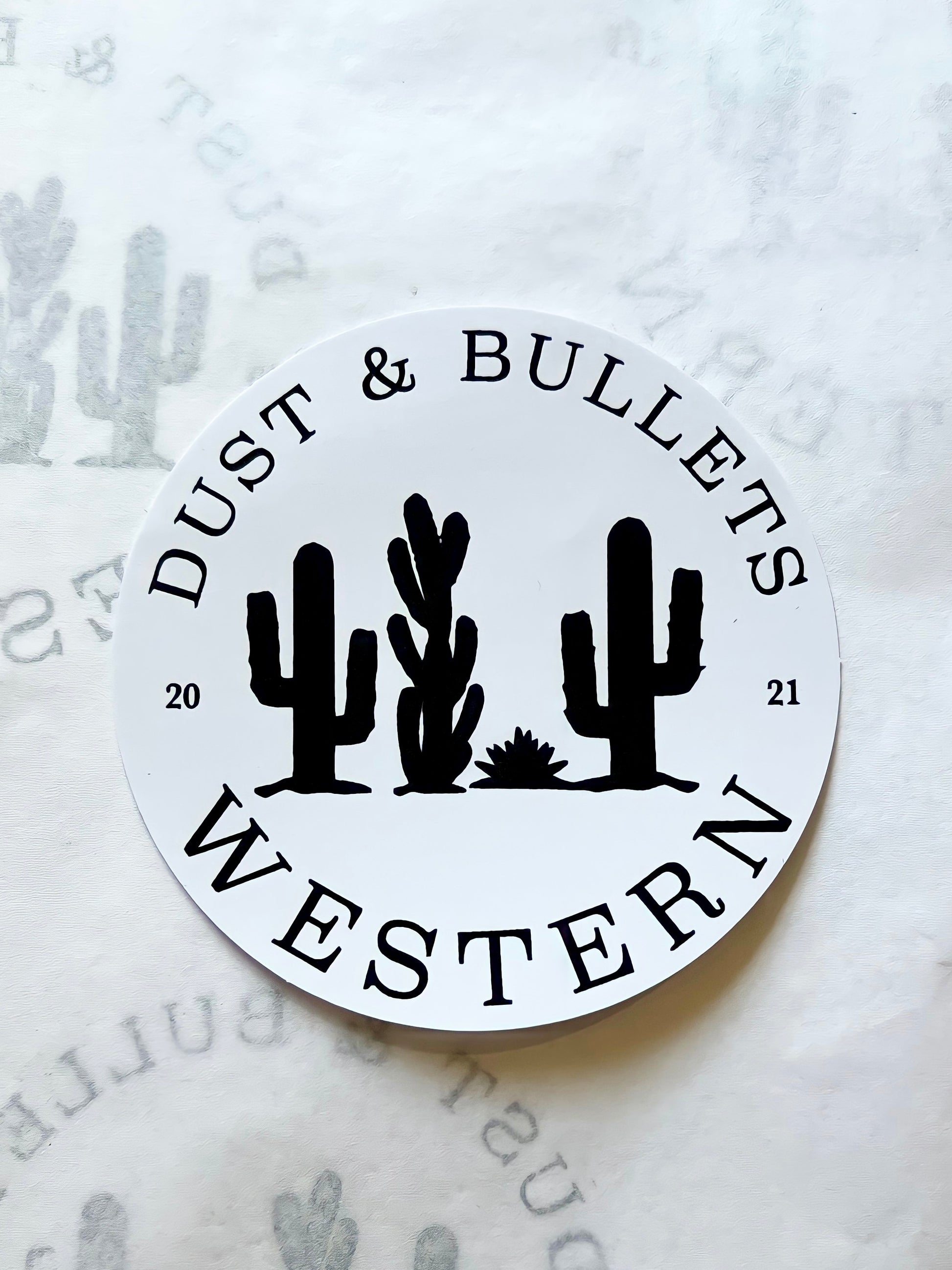 DBW Circle Logo in Black - Western Theme Stickers